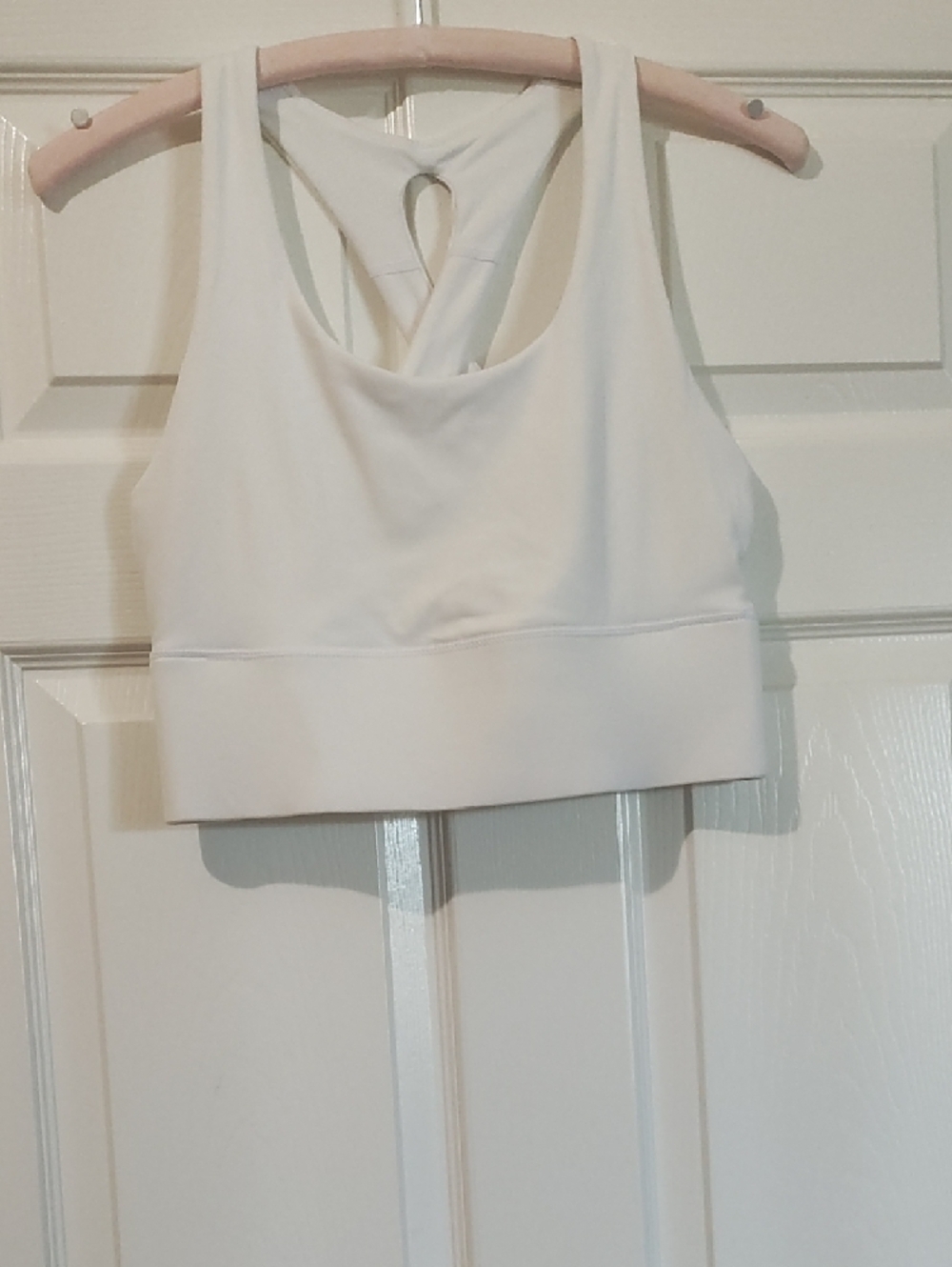 White Women's Racerback Sports Bra Top